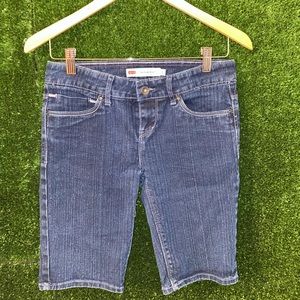 Levi's Denim Bermuda Shorts Color Stitched Pockets